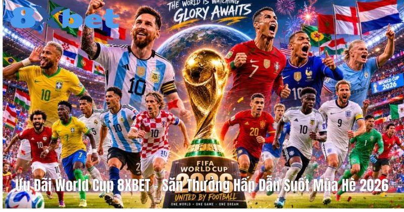Ưu Đãi World Cup 8XBET – Săn Thưởng Hấp Dẫn Suốt Mùa Hè 2026